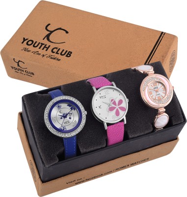 Youth Club COMBO-PP159PK50DMPW NEW COLORFUL PACK Watch  - For Girls   Watches  (Youth Club)