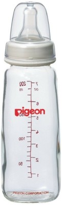 Pigeon Glass Feeding Bottle Peristaltic Nipple - 200 ml(White)