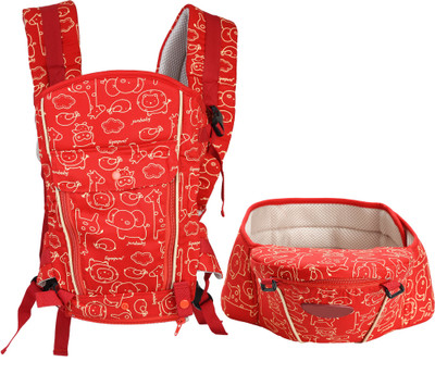 

Kiwi 4 in 1 Baby Carrier with Hip Seat Baby Carrier(Red, Front carry facing out)