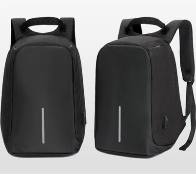 

Bluebird Anti theft backpack women men external USB charge 15 inch laptop backpack waterproof multifunction high capacity bags 30 L Laptop Backpack(Black)