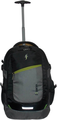 

Istorm Backpack Trolley Lemon Yellow & Black 30 L Trolley Laptop Backpack(Black, Grey), Is-381