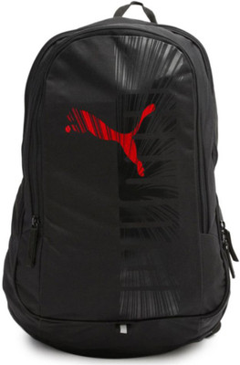 

Puma Graphic 25 L Backpack(Black, Red), Red graphic