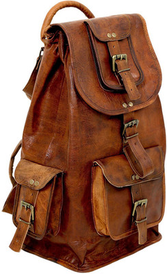 

LiveWithLeather 15 inch Expandable Laptop Backpack(Brown)