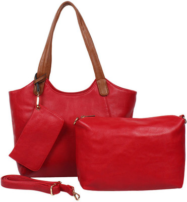 

Vajero Handbag with Wallet & Large Pouch Shoulder Bag(Red, 5 L)