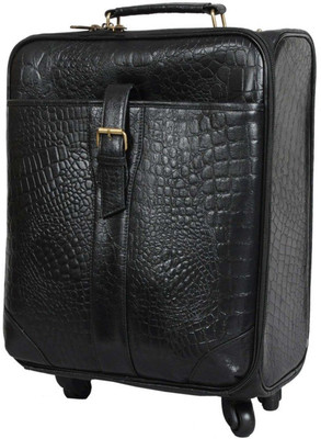 

Leather Bags & More... Bellagio I Spinner Is A Luxurious Masterly Fabricated Genuine Leather Rich Black Colour Cabin Stroller.(Exotic Nile Croco Leather). Trolley(Black, 15 L)