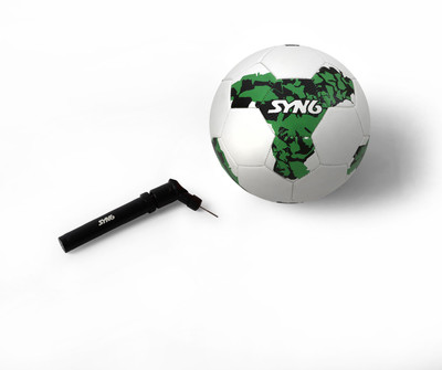 

SYN6 Football With pump, Size 5, White, World Cup Series, Super Glossy Micro PVC, Hand Stitched Football Football - Size: 5(Pack of 1, White)