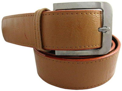

LAER Men & Women Party Tan Synthetic Belt