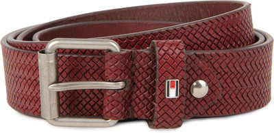 

Tommy Hilfiger Men Maroon Genuine Leather Belt, Burgandy(ss-1607 spa cherry)