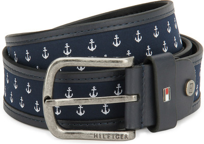 

Tommy Hilfiger Men Casual Blue Genuine Leather Belt, Navy