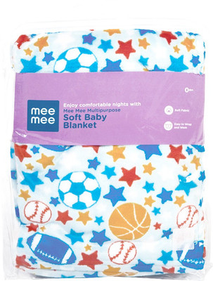 

MeeMee Printed  Blanket(Cotton, Blue
