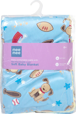 

MeeMee Printed  Blanket(Cotton, Dark Blue