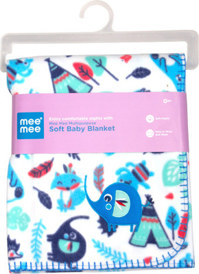 

MeeMee Printed  Blanket(Cotton, Dark Blue
