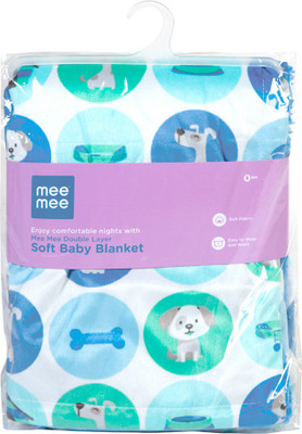 

MeeMee Printed  Blanket(Cotton, Blue