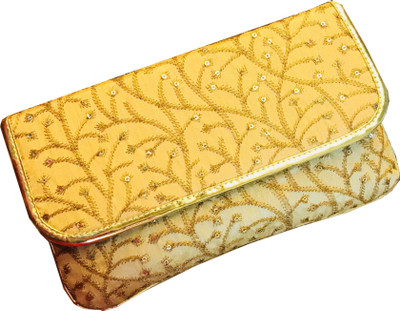 

CRAFTBAZAAR Party Gold Clutch