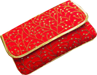 

CRAFTBAZAAR Party Red Clutch