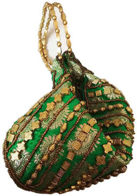 

PURSE WORLD Party Green Clutch