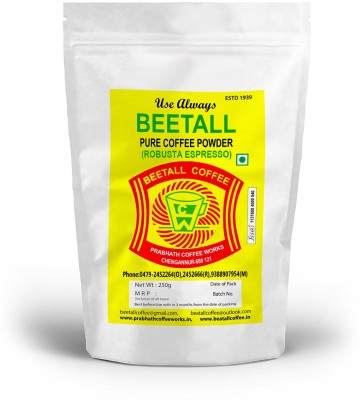 

BEETALL Robusta Espresso Coffee Powder 1000 gm for brewing in Electric Espresso makers -Coffee in a measure is a treasure Roast & Ground Coffee(4 x 250 g)