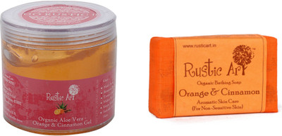 Rustic Art Orange & Cinnamon Gel & Soap(Set of 2)