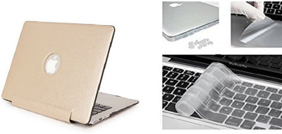 

LUKE Macbook Air 13.3 Case Silky Pattern PU Leather Coated Plastic Hard Shell Cover Snap On Logo shine through Protective Case For Apple Macbook Air A1466 / A1369 with keyboard Cover + touch pad protector + dust plugs Combo Set