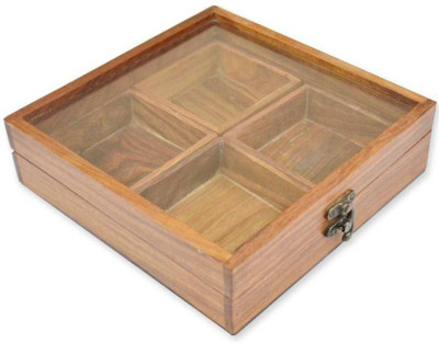 

MartCrown Multipurpose Dry fruit/spice box 1 Piece Condiment Set(Wood)