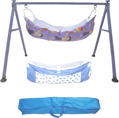 

Smart Baby Products Purple Folding Cradle with Two Cotton Hammock(Purple)