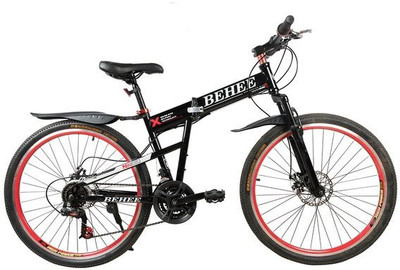

GOGO A1.COM BEHEE X Mountain Bicycle with Folding High carbon steel and 26’’ wheels 26 T Folding Bikes/Folding Cycle(21 Gear, Black)