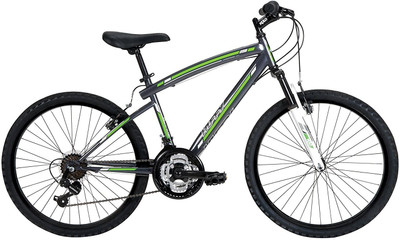 

Huffy Savoy Boys 24 Inches 21 Speed 24 T Mountain/Hardtail Cycle(21 Gear, Grey)