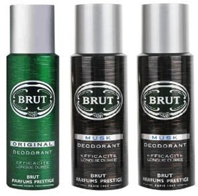 

Brut Deodorant Musk Body Spray - For Men(600 ml, Pack of 3)