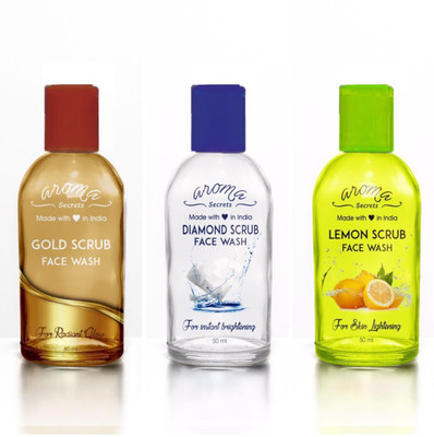Aroma Secrets Gold, Diamond & Lemon Scrub Face Wash(150 ml)