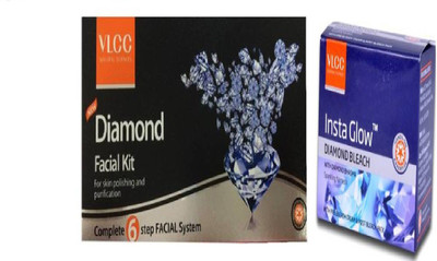 

VLCC Daimond Facial + Diamond Bleach Combo 75 g(Set of 2)