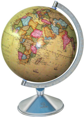 Mapsofindia Antique Laminated World Globe - 30.3 cms DESK & TABLE TOP POLITICAL World Globe(30.3 Antique)
