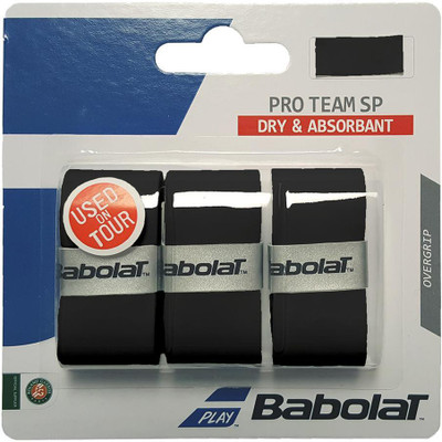 

Babolat PRO TEAM SP X 3 Tacky Touch Grip(Black, Pack of 3)