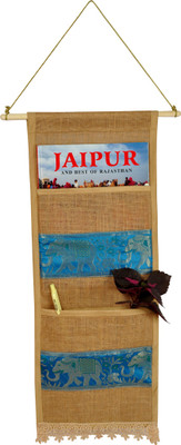 

Lal Haveli Handmade Magazine Letter Mail Holder Wall Hanging Regular Organizer( )