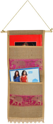 Lal Haveli Handmade Magazine Letter Mail Holder Wall Hanging Regular Organizer( )