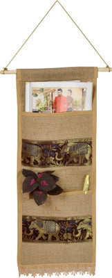 

Lal Haveli Handmade Magazine Stand Letter Mail Holder Tapestry Wall Hanging Regular Organizer( )