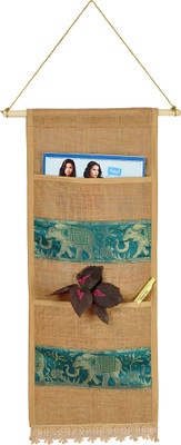 

Lal Haveli Handmade Magazine Stand Letter Mail Holder Tapestry Wall Hanging Regular Organizer( )