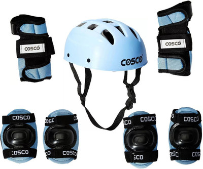

Cosco Skating Kit For Protective Kit ( Junior ) 4 in 1 Protective Kit includes 1 Head, 2 Knee 2 Elbow & 2 Pam Guards Skating Kit