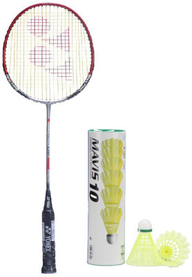 

Yonex Combo of Two One 'Muscle Power 600' Badminton Racket and One Box 'Mavis-10' Shuttle cock (Pack of 6) (Color on availability) Badminton Kit