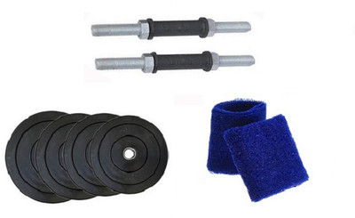 

Venom ONLINE SERIES : NICKLE DUMBELL RODS, 10 KG ( 2.5 KG X 4 ) WEIGHT PLATES, BLUE SWEAT BAND Gym & Fitness Kit