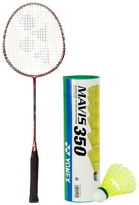 Yonex Combo of Two One 'Carbonex 7000 Ex' Badminton Racket and One Box 'Mavis-350' Shuttle cock (Pack of 6) (Color on availability) Badminton Kit available at flipkart for Rs.1990