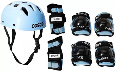 

Cosco Protective Kit For Skating Kit ( Kids, Beginner ) 4 in 1 Protective Kit includes 1 Head, 2 Knee 2 Elbow & 2 Pam Guards. Skating Kit