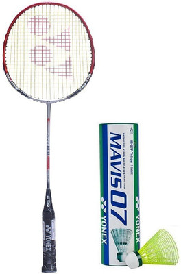

Yonex Combo of Two One 'Muscle Power 600' Badminton Racket and One Box 'Mavis-07' Shuttle cock (Pack of 6) (Color on availability) Badminton Kit