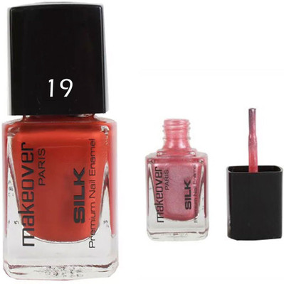 

Makeover Professional Nail Paint Spicy Magneta-19 , Nail Paint Natural Pink-24 Multi(Pack of 2)
