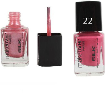 

Makeover Professional Nail Paint Sparking Pink-03 , Nail Paint Glaze Pink Voltage-22 Multi(Pack of 2)