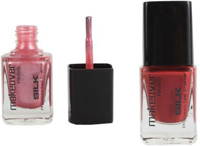 

Makeover Professional Nail Paint Sparking Pink-03 , Nail Paint Red Brown Red Brown-35 Multi(Pack of 2)