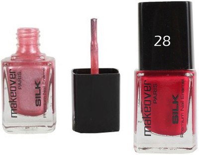

Makeover Professional Nail Paint Sparking Pink-03 , Nail Paint Rosewood Pink-28 Multi(Pack of 2)