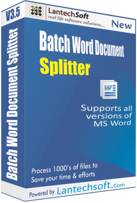 

Lantech Soft Batch Word Document Splitter(3)