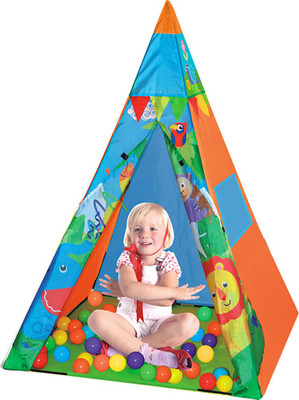 

Kiditos Indian Play Tent House Portable Indoor Outdoor Non-toxic Contains 30 Marine Toy Balls(Multicolor)