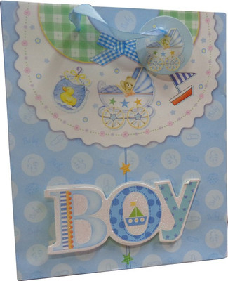 

Paper Bag Zone Printed Party Bag(Blue, Pack of 10)