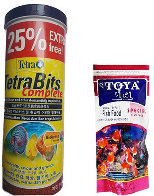 

Pawsitively Tetra Bits Complete Fish Food For Growth & Health 25% Extra Free - 375gm | With Toya Special Fish Food - 200 gm 100% Free 400 g Dry Fish Food(Pack of 2)